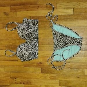 Cheetah print 2 piece pinup style  Bikini